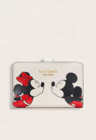 Kate Spade Disney X Kate Spade New York Minnie Medium Compact Bifold Wallet Parchment Multi