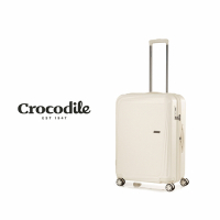 Crocodile 鱷魚皮件 PC霧面擴展旅行箱 行李箱 24吋 TSA鎖 靜音輪 0111-08524-白藍兩色-新品上市