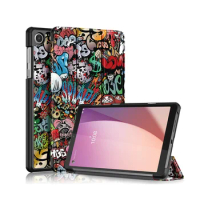 Tablet Funda For Lenovo Tab M8 4th Gen Case TB300FU TB300XU Slim PU Leather Folding Painted Cover For Coque Lenovo M8 Gen 4 Case
