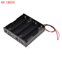 1PCS 4x 18650 battery holder with wire 14.8V Batteries case Storage Box diy 4 slot 4*18650 Rechargeable Battery Shell housing