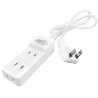 2Pin Japan US Plug Socket Portable Small Power Strip with Switch 10A 220V Power Extension Socket 0.5/1/2Meters