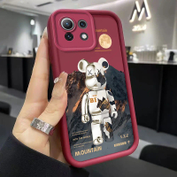 Ốp Điện Thoại, Nhựa, Chống Sốc, Thiết Kế Hình Gấu Bóng Mù, Tương Thích Với Xiaomi Mi 11 Lite 4G / Mi