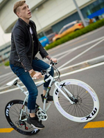 免運 變速死飛自行車公路賽車單車活飛雙碟剎實心胎26寸24成人學生男女 雙十一購物節