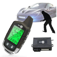 NTO Two Way Car Alarm System Engine Start 2 LCD Remote 800-1500M Security Keyless Entry Central Locking System