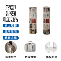【Jane 簡納】收納架 漫畫書櫃 旋轉書櫃 收納書櫃 收納櫃 置物櫃(易安裝 書房收納 落地可旋轉)