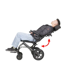 170degree laydown wheelchair is foldable lightweight suitable for elderly transportation shoppng cart walking cart stick