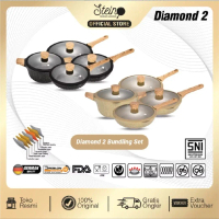 Stein Cookware Paket Diamond Granite Series Panci Set Steincookware