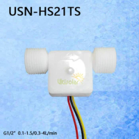 USN-HS21TS-1 G1/2" POM Food Grade Turbine Hall Water flow Sensor 0.1-1.5L/min 1% Repeat Error for drinking Water Heater Coffee