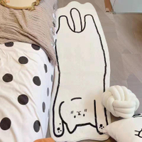 小紅書爆款ins風仿羊絨喵咪床邊毯防滑耐磨地墊可機洗網紅貓咪毯