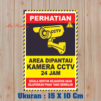 Stiker Area Dipantau CCTV 24 Jam.Stiker CCTV.