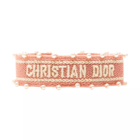 Christian Dior [12.12 Dealcember] Bracelet Embroidery Resin Pearls Light Pink