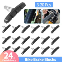 3-20 Pcs Mountain Road Bike Brake Block Rubber Bicycle Cycling V-brake Shoes Pads Cycling Riding Accessories 7x4x1.5cm Black