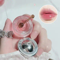 Pink Honey Moisturizing Lip Mask Peach Natural Lip Oil Nourishing Fade Lip Lines Lipsticks Base Makeup Jelly Lip Balm