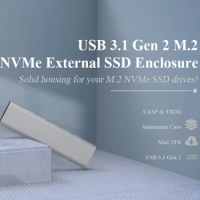 For NVMe SSD USB TypeC Converters Case Aluminium Housing Support UASP NVME Size SSD 2230/2242/2260/2