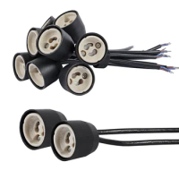Pack of 10,Gu10 socket base Connector Ceramic Holder Lamp wiring for GU10 Base Halogen Sockets or GU10 led bulb