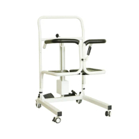 Multifunction patient lift electric commode transfer chair with wheels for disabled