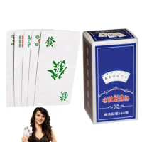 Mahjong Game Chinese Mah Mini Jong Traditional Card Game Majiang Portable Travel Board Jong Classic Games Kit Party Games
