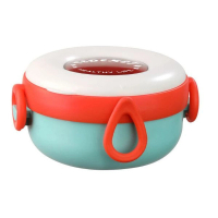 【940ml升級款 不鏽鋼款/橙綠色】兒童套裝輔食碗 #DADADI 