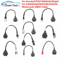 OBD2 Connector Universal K CAN For Motorbike 6Pin to 16Pin Adapter Cables For YAMAHA 3Pin For Honda 4Pin For KTM 6 Pin For Ducat