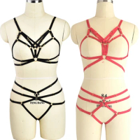 Women Sexy Body Harness Set strap Thong Lingerie Gothic For Stockings Sword Belt Bondage Suspenders Garter gay Body Harness