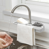 鋼絲球洗碗布抹布置物框用品架子耐用廚房掛籃水槽瀝水放小筐衛。