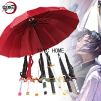 Anime Demon Slayer Umbrella Creative Shinobu Katana Handle Umbrella Kimetsu No Yaiba Cosplay prop Japanese Samurai Sword Parasol