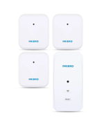 เครื่องวัดอุณหภูมิและความชื้น 3 ชิ้น พร้อมเกตเวย์อัจฉริยะ รุ่น IBS-M2S+ITH-20R-O สีขาว
