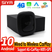 SIYA Wireless Android Auto Wireless CarPlay Dongle Mirror Link Android 10 WIFI GPS Car Video Player Multimedia Ai Box USB TV Box