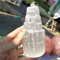 piedras naturales y minerales snow white selenite wicca lamp selenite tower