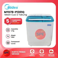 MIDEA Mesin Cuci 2 Tabung 6 Kg MTD78-P1301Q / MTD78 P1301Q / MTD78 Garansi Resmi (MEDAN)