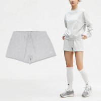 【NEW BALANCE】短褲 Sport Essentials 女款 灰 白 3吋 寬鬆 毛圈布 褲子 NB(WS41500AHH)