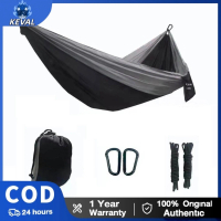 【Keval】Canvas Hammock 260*80cm Portable Outdoor Swing Hanging Bed Hanging Chair for Camping Travel B