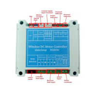 IO55C02 200W 12V 24V DC Motor Driver Module 433M Wireless Remote Controller Forward Reverse Limit Speed Board