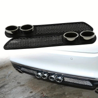 1Pair Universal Exhaust Grille, Exhaust Muffler, Pipe, Car Design, Fake Decoration, Car Decorative A
