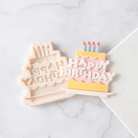 1Pc Silicone 3D Happy Birthday English Alphabet Mold For Chocolate Mould Birthday Cake Decorating Tool Steam Oven Available