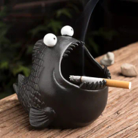 Creative cute animal ashtray creative personality trend household windproof anti-fly ash car small ashtray