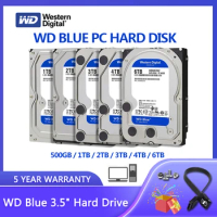 Western Digital WD BLUE 4TB 6TB 3.5" Hard Drive Disk SATA III 256MB Cache 5400 RPM 500GB 1TB 2TB 6 Gb/s HD Harddisk Original