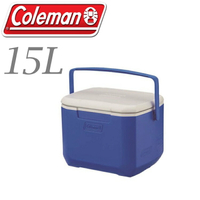 【Coleman 美國 15L EXCURSION海洋藍冰箱】CM-27859/冰桶/行動冰箱/保冰桶