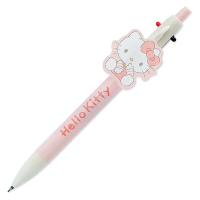 【SANRIO 三麗鷗】蓬鬆毛絨系列 2C原子筆&amp;自動鉛筆 0.5mm Hello Kitty