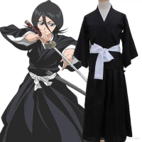 ชุดกิโมโนฟอก Kuchiki Rukia ชุดคอสเพลย์ ชุดคอสเพลย์ กางเกงแฟชั่น