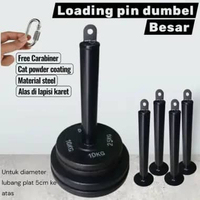 PIN DUMBEL LOADING PIN DUMBEL BESAR TRAY DUMBEL PIN BAR ALAT OLAHRAGA BARBEL GYM FITNES PIN ANGKAT B