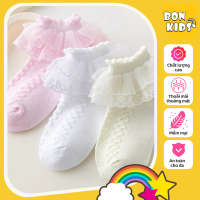 Tất Vớ Ren Công Chúa BonKids Cổ Thấp Cho Bé Gái Dưới 12 Tuổi