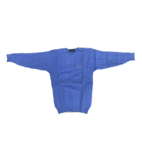 【Glenmuir】紫色圓領羊毛衣(針織衫 毛衣 長袖毛衣 線衫)