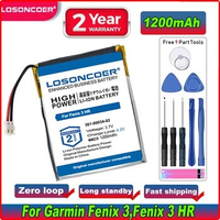 LOSONCOER 1200mAh 361-00034-02 for Garmin Fenix 3 Fenix3 3F, Fenix 3 HR GPS Sports Watch FLPB342735-P1 Smart Watch Battery