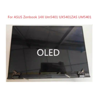 Original 14 inch For ASUS Zenbook 14X UX5401 UM5401 OLED Display Panel LCD Touch Screen Replacement Top Half Parts BLACK
