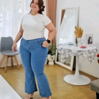 Celana cutbray wanita jumbo premium -celana jeans cutbray jumbo-Highwaist cutbray jeans jumbo polos.