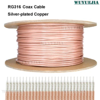 RG316 Cable Connector Wires RG-316 RF Coax Coaxial Cable M17/113 Shielded Pigtail 50 Ohm 1M/5M/10M/20M/30M/50M/100M/200M