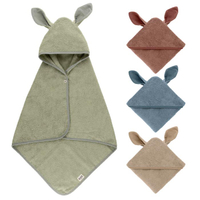 丹麥BIBS 有機袋鼠連帽浴巾(4色可選)兒童浴巾|吸水浴巾