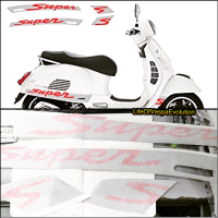 ★非常偉士★原廠 Vespa GTS GTV GT200 土除 關刀 灰底紅字 Super 貼紙 一車份含運價(現貨)
