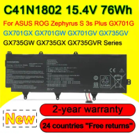 15.4V 76Wh C41N1802 Laptop Battery For ASUS ROG Zephyrus S 3s Plus GX701GW GX701GX GX701GV GX701G GX735GV GX735GW 4ICP6/72/77